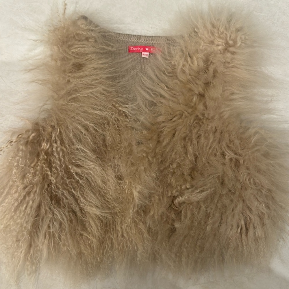 Derby Kids size 8/10 Mongolian Fur vest